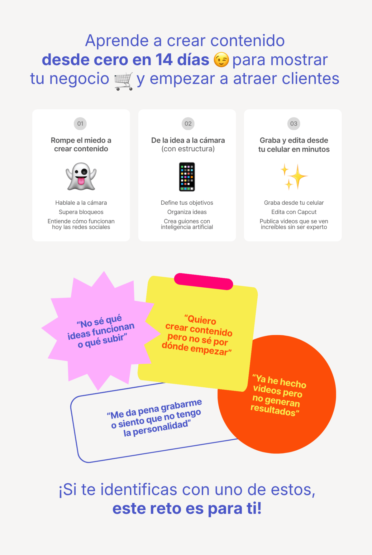 Aprende a crear contenido desde cero en 14 días para atraer clientes